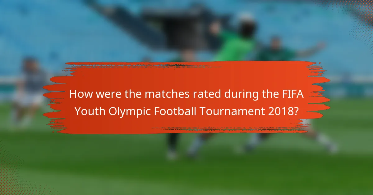 How were the matches rated during the FIFA Youth Olympic Football Tournament 2018?